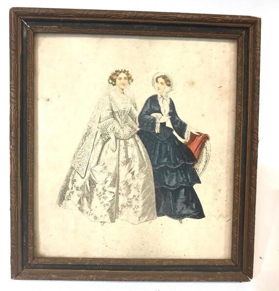 1850s Fashion Plate: Jules David Le Moniteur De La Mode