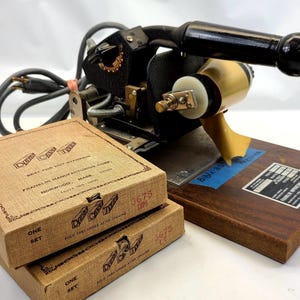 franklin hot stamping machine, with type