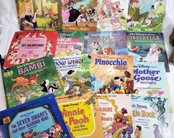 45s, Books and vinyl record, disney, you CHOOSE, children's books,