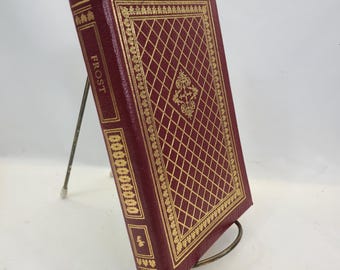 Easton press, robert Frost, poetry, pocket size, library copy, 1995, red leather