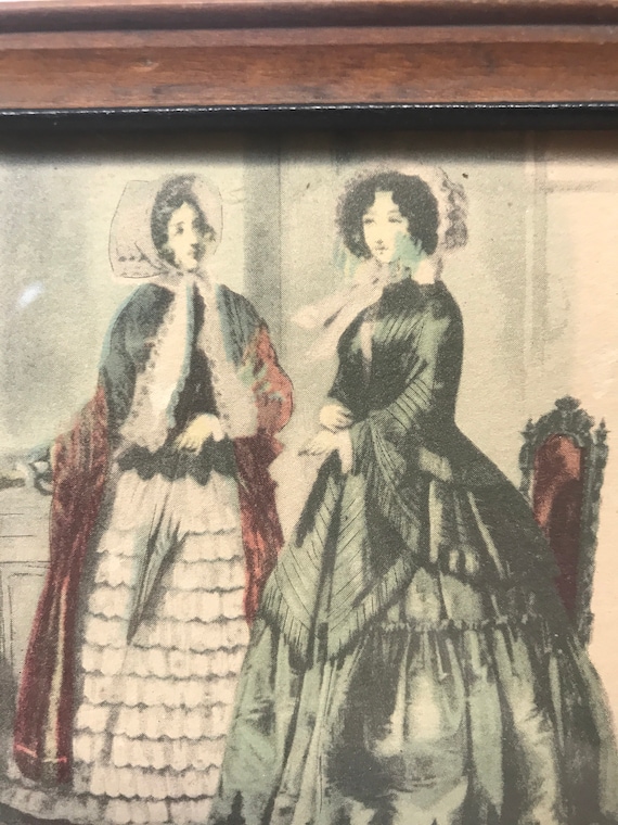 1850s Fashion Plate: Jules David Le Moniteur De La Mode