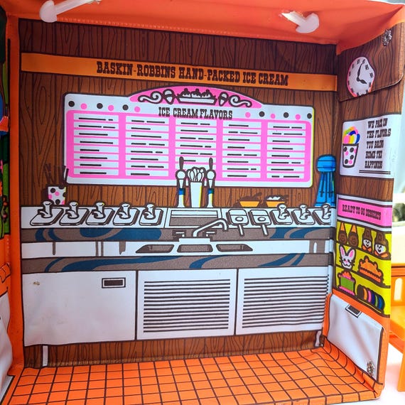Baskin Robbins, Playset, Ice Cream, Store, 1977, 31 Flavors, Dolls