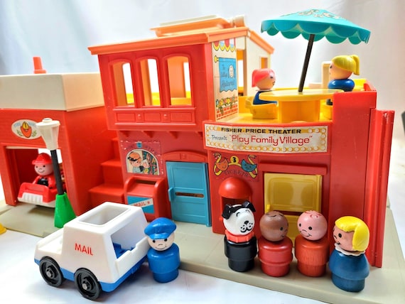 Fisher Price Town Village City Playset Little People Fire Police Post Office theater barber dentist Etsy Canada