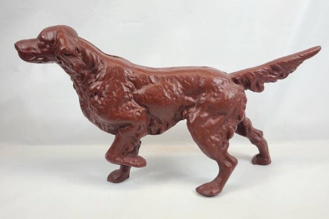 Cast Iron, Irish Setter, Pointer, Dog, Statue,doorstop Etsy
