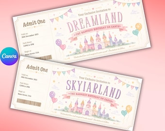 Mouse Birthday Invitation Ticket | Wild One Birthday | Birthday Invitation | Disney Ticket | Mouse Clubhouse | First Birthday