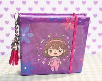 Little Nurse Dreams Sticky Note Cover, Kawaii Planner Accessory, Mini Notes Holder
