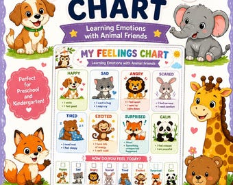 My Feelings Chart Printable for Kids