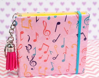 Music Vibe Sticky Note Cover, Musical Theme Planner Accessory, Desk Memo Holder