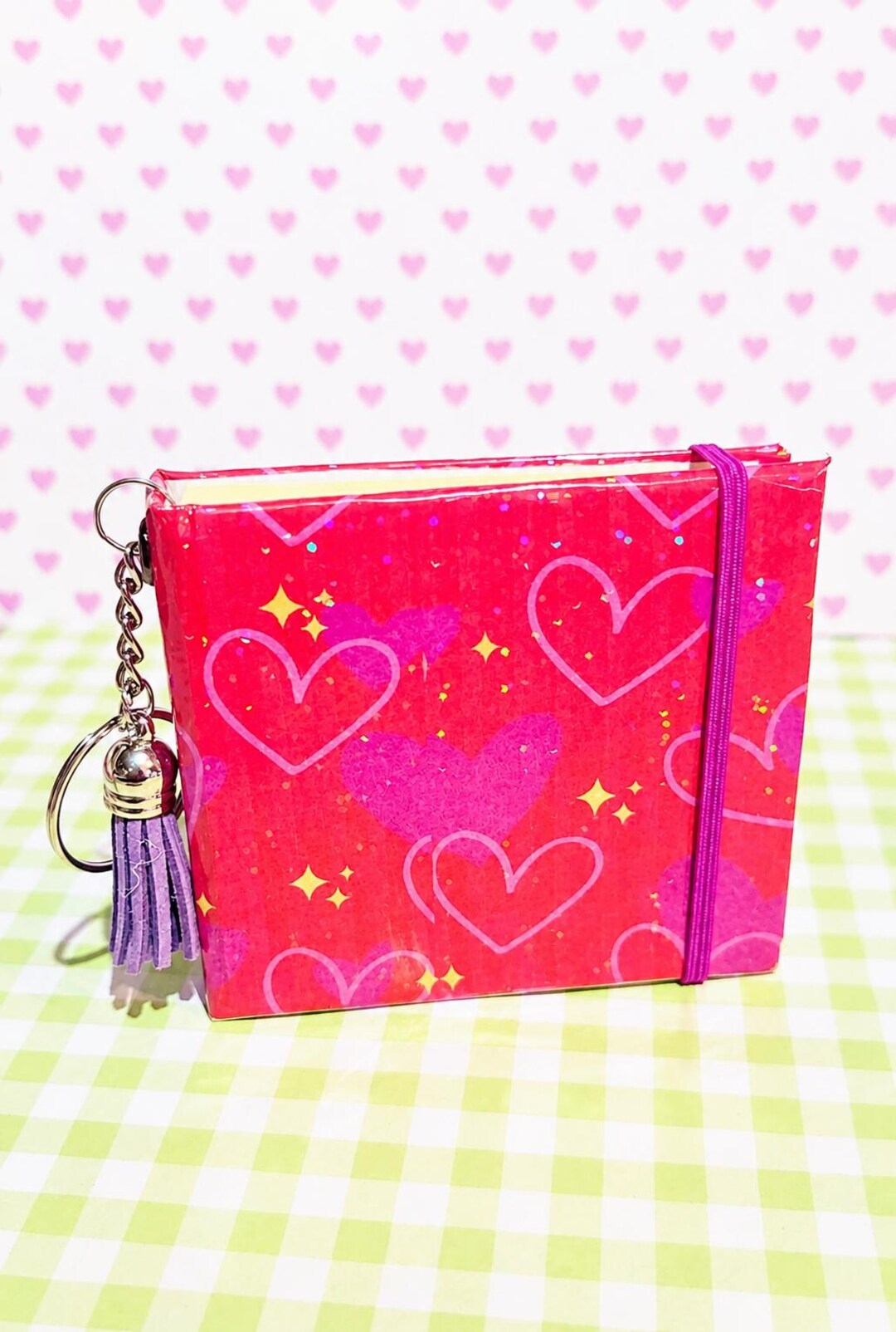 Sparkle Hearts Sticky Note Cover - Etsy