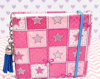 Little Stars Sticky Note Cover, Pastel Kawaii Planner Accessory, Desk Memo Holder