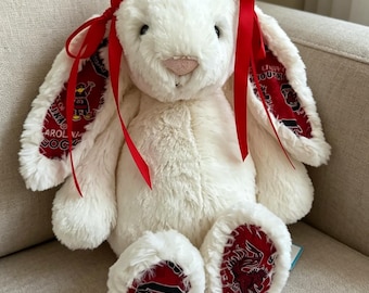 Conejito Jellycat de cualquier universidad / Jellycats personalizados hechos a mano para estudiantes