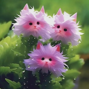 Cat Face Flower Seeds: Big Bloom, Cat Eye Pattern
