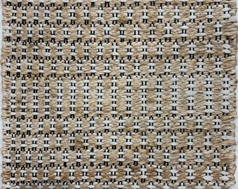 Geweven jute vloerkleed in Scandinavische stijl
