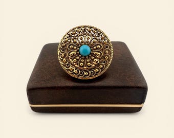 Clip para pañuelo de vestido de filigrana ART Vintage firmado