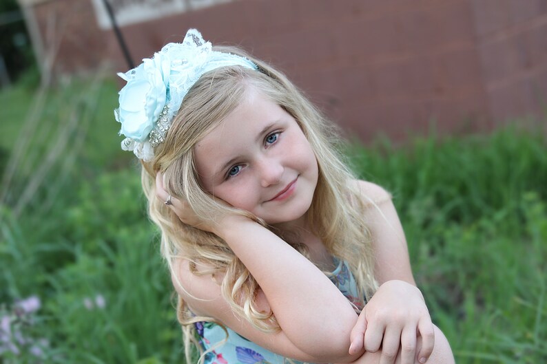 light blue headband for baby girl