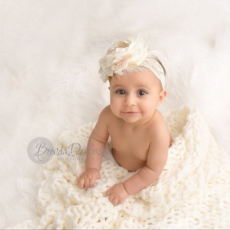 baby girl baptism hair accessories