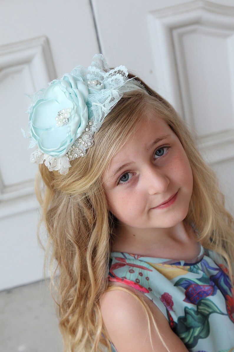 light blue headband for baby girl