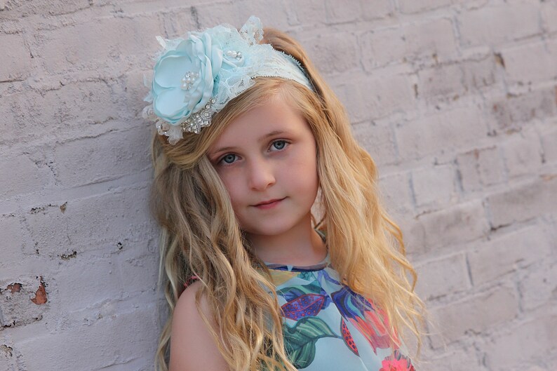 light blue headband for baby girl