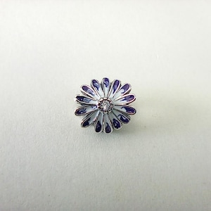 purple daisy  pandora sterling silver charm
