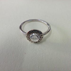 pandora sterling silver pandora logo ring