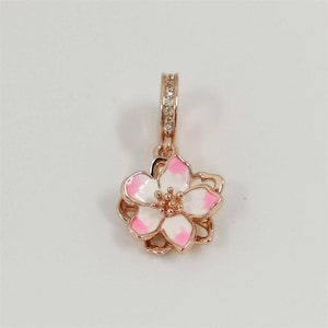 pandora      cherry blossom dangle charm
