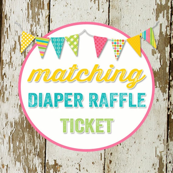 diaper raffle ticket digital and printable file created to etsy
