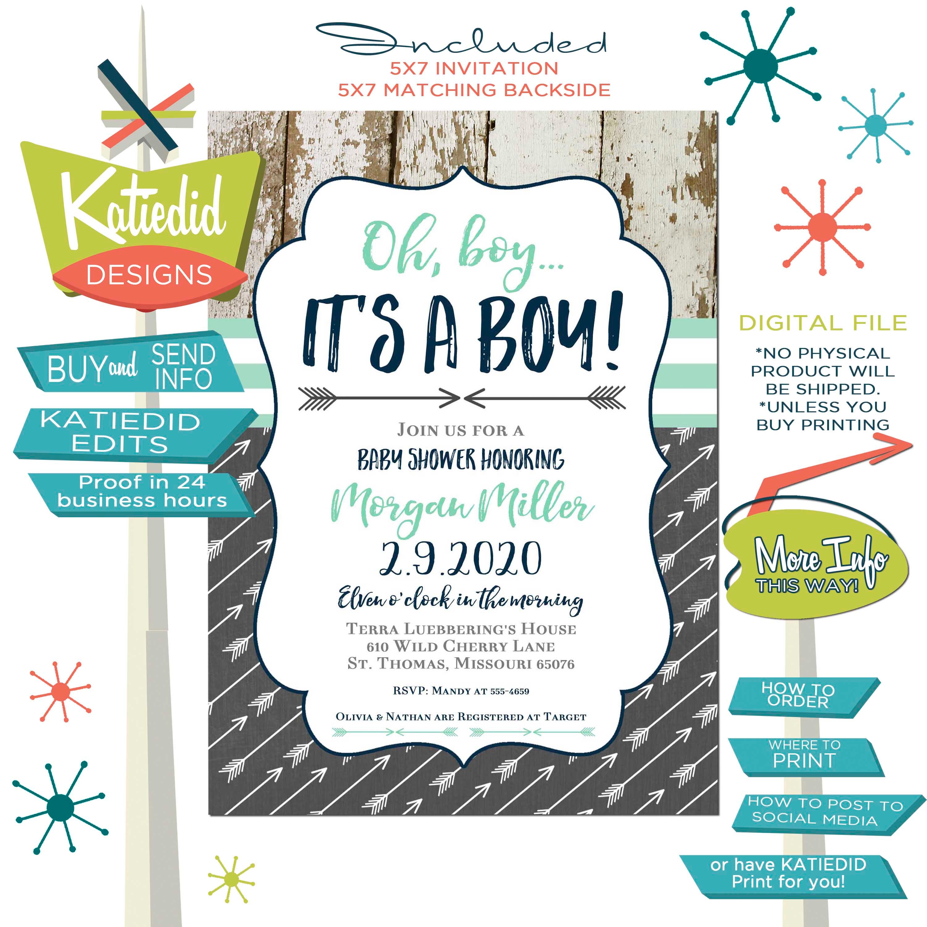 diapers and wipes shower invitation
