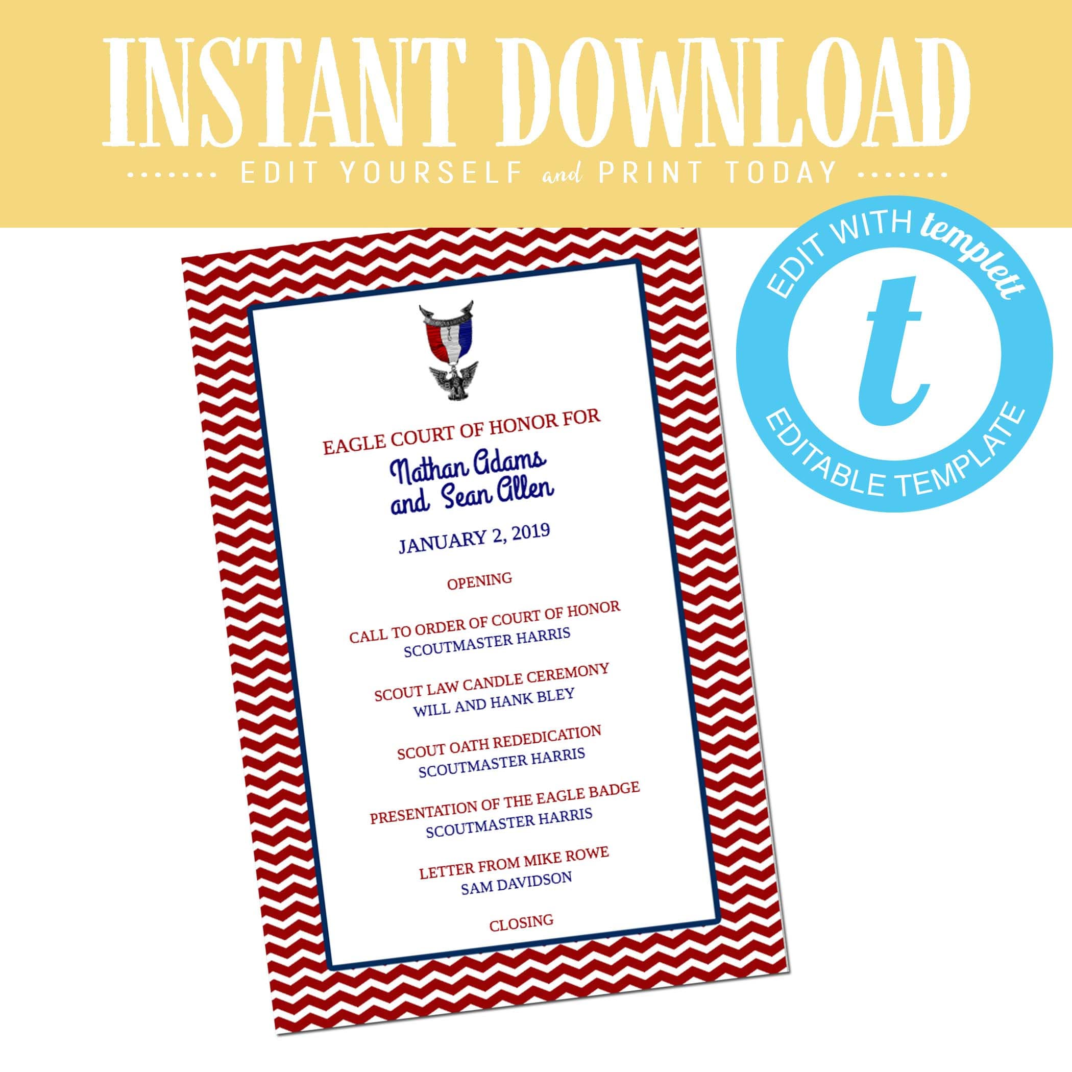 Eagle Court Of Honor Program Template Free eagle-court-of-honor-program-template-free