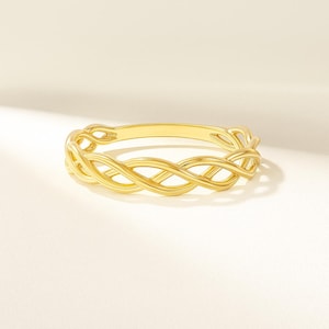 Gold Knot Bangle Bracelet for Women Twisted Gold Cuff Jewelry Gift 14K 18K Gold Bangle Stackable Dainty Bracelet Anniversary Gift