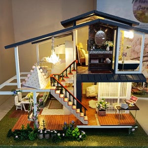 Monet&#39;s Garden Villa 3D Puzzle,French Architecture Model Kit