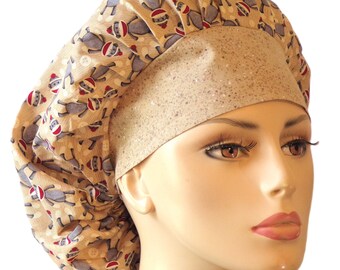 Scrub Hats-Sock Monkey-Women's Scrub Hat-Bouffant Scrub Hat-Scrub Hat-SilverCaps-Medical Scrub Hat-Surgical Scrub Hat-Veterinarian Scrub Hat