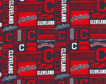 Scrub Hats-MLB Cleveland Indian Fabric-Bouffant Surgical Scrub Hat-Bouffant Scrub Hat-Medical Scrub Caps-Indians Baseball Scrub Hat