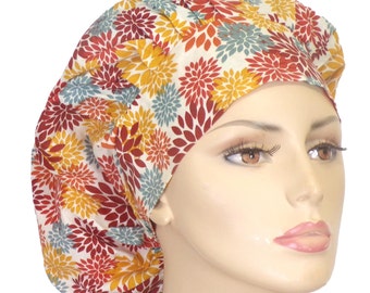 Scrub hats-Fall Sunburst-Bouffant Scrub Hats-Medical Scrub Hats-Autumn Scrub Hat-Veterinarian Scrub Hat-Womens Scrub Hat-Holiday Scrub Hats