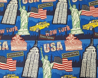 New York Patriotic Blue Scrub Hats-USA Bouffant Scrub Hats-Medical Scrub Hats/Women's Scrub Hats-Holiday-Surgical Scrub Hats-250 Years