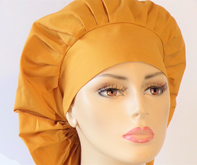 Scrub Hats/solid Athletic Gold Kona Cotton/ Womens Bouffant Etsy