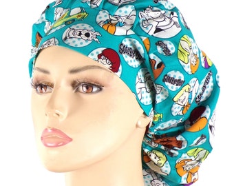 Scrub Hats/Scooby-Doo Fabric/ Scooby-Doo Scrub Hat/Scrub Hats for Women/Bouffant Scrub Hats/ SilverCaps/Surgical Scrub Hat/Medical Scrub Hat