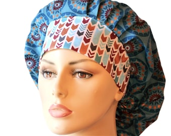Scrub Hats-Copper Medallions-Women Scrub Hats-Scrub Caps-Scrub Hats-SilverCaps-Medical Scrub Hats-Bouffant Scrub Hats-Handmade in USA-Gift