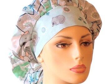 Baby Exotic Animals-Pediatric Scrub Hats-Bouffant Scrub Hat-Scrub Hats for Women-Medical Scrub Hats-SilverCaps Scrub Hats-Medical Scrub Caps