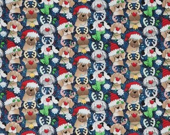 Christmas Pups Scrub Cap/Scrub Hat/Bouffant Scrub Hats/Women's Scrub Hat-Pediatrics Scrub Hats/Holiday Scrub Hat/Veterinarian Scrub Hat/Dogs