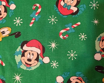Mickey Mouse and Friends Fabric-Bouffant with Matching Headband/Women's Scrub Hats/Bouffant Scrub Hat/SilverCaps/Christmas Scrub Hat/Medical