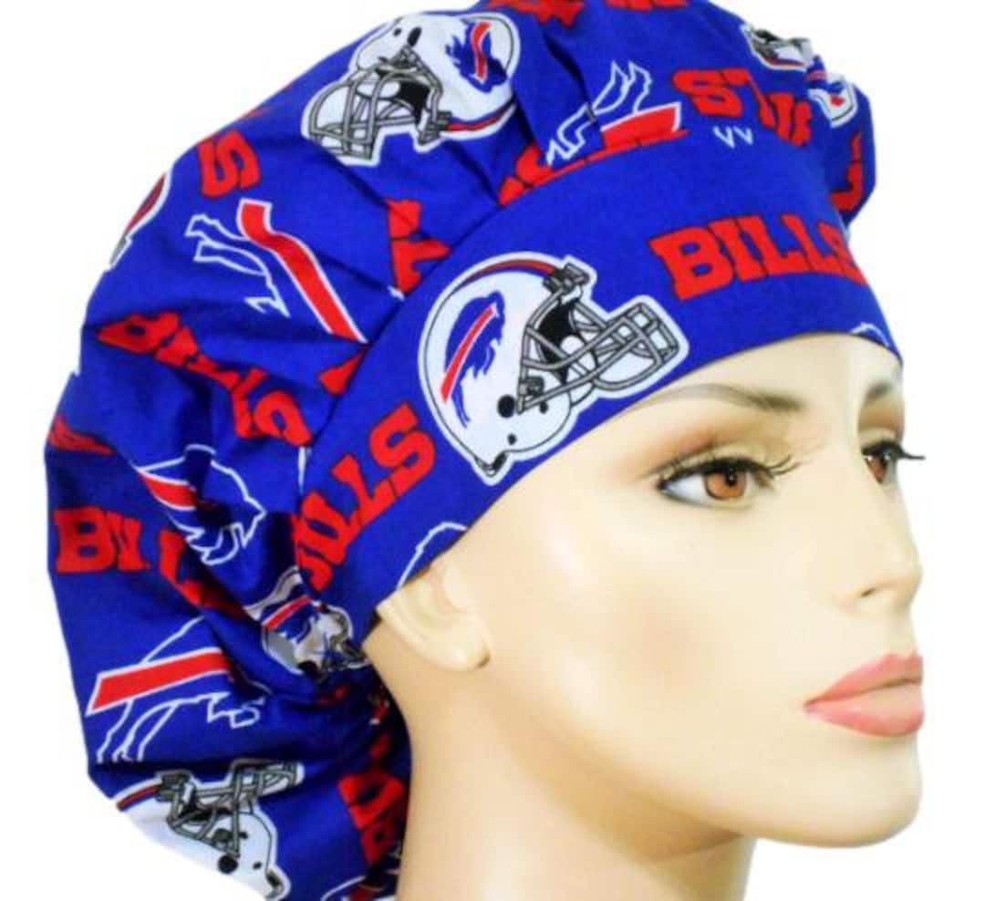 Scrub Hatsbuffalo Bills Fabricbouffant Scrub Hatwomens Etsy
