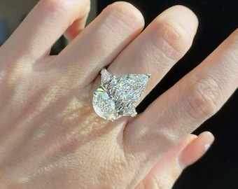 2.00カラット ペアシェイプ ラボグロウンダイヤモンド エンゲージリング、IGI認定 E VS1 ウェディングバンド