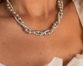 Vintage Chic Double Strand Pearl Choker • AAAAA Grade Freshwater Pearl Necklace • Gifts for Her