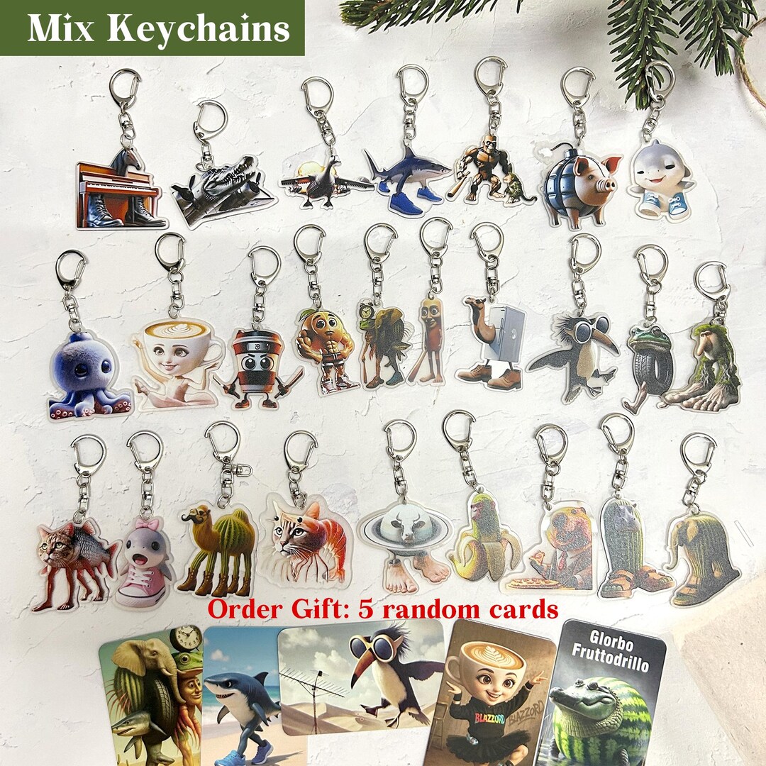Italian Brainrot Acrylic Keychain, Meme Collectible Gift - Etsy