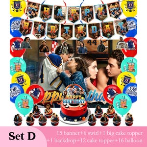 Off Ca*pus Birthday Party Supplies Set, Banner, Balloon, Cake Topper, Sticker, Backdrop, University Party Decor