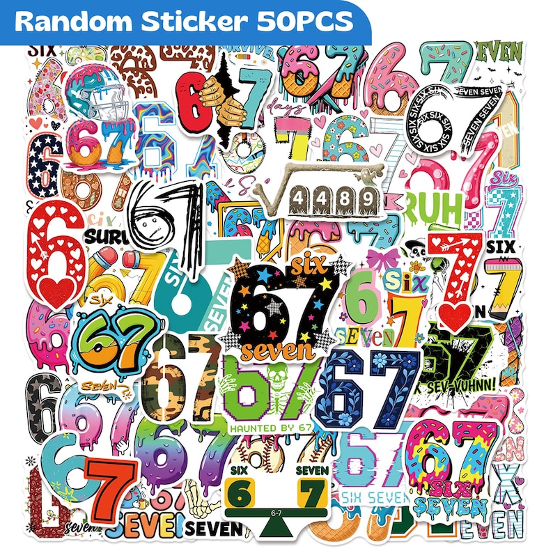 Six Seven Themed Party Decor Bundle, Black Rainbow - Etsy