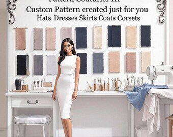 1. Custom-Made Sewing Pattern – Tailored Fit for You | Personalized Pattern for Coats Dresses Corsets Skirts Hats Couture by Measurement