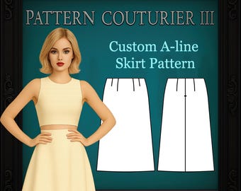 4. A-line Skirt - Fashion Design Pattern Making Course – Alter Basic Skirt into Aline | Modifiable Full Size Digital File Sewing Pattern