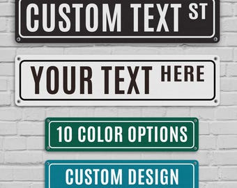 Cartello in metallo personalizzato per parete - Cartello esterno personalizzato impermeabile - Progetta il tuo cartello di avvertimento in qualsiasi colore