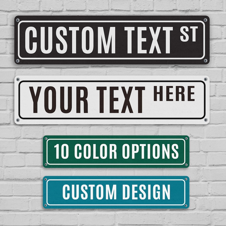 Custom Metal Sign for Wall - Personalized Outdoor Sign Waterproof ...